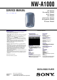 Sony NW-A1000 Service Manual
