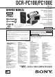 Sony DCR-PC100 Service Manual