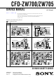 Sony CFD-ZW700 Service Manual