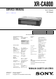 Sony XR-CA800 Service Manual