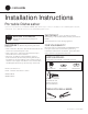 GE GSC3500 Series Installation Instructions Manual