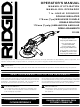 RIDGID R1020 Operator's Manual