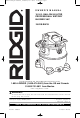RIDGID 1620RV0 Owner's Manual