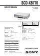 Sony SCD-XB770 Service Manual