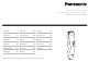 Panasonic ER-CA70 Operating Instructions Manual