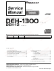 Pioneer DEH-1300 Service Manual