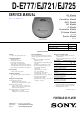 Sony Walkman D-E777 Service Manual