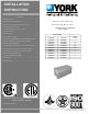 York CH012 Installation Instructions Manual