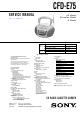 Sony CFD-E75 Service Manual