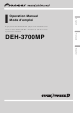 Pioneer deh-3700mp Operation Manual