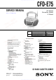 Sony cfd-e75 Service Manual