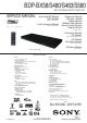 Sony BDP-BX58 Service Manual