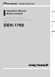 Pioneer DEH-1700 Owner's Manual