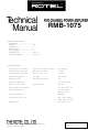 Rotel RMB-1075 Technical Manual