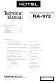 Rotel RA-972 Service Manual