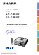Sharp XG-C455W Operation Manual