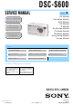 Sony DSC-S600 Service Manual