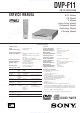 Sony DVP-F11 Service Manual