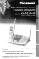 Panasonic KX-tg2740s Operating Instructions Manual