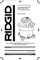RIDGID VAC12000 Owner's Manual