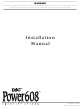 DSC power608 Installation Manual