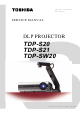 Toshiba TDP-SW20 Service Manual