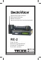 Electro-Voice RE-2 Operating Instructions Manual