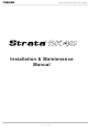 Toshiba Strata DK40 Installation & Maintenance Manual