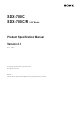 Sony SDX-700C Product Specifications Manual