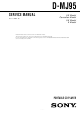 Sony D-MJ95 Service Manual