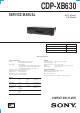 Sony CDP-XB630 Service Manual