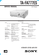 Sony TA-FA777ES Service Manual