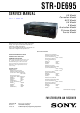 Sony STR-DE695 Service Manual