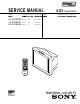 Sony KV-ES29M80 Service Manual