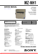 Sony MZ-NH1 Service Manual