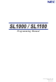 NEC SL 1000 Programming Manual