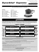 Dynorbital Supreme Safety, Operation And Maintenance Manual