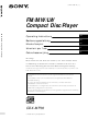 Sony CDX-MP30 Operating	 Instruction