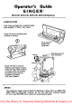 Singer 457u105 Operator's Manual
