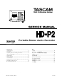 Tascam HD-P2 Service Manual
