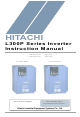 Hitachi L300P series Instruction Manual