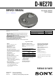 Sony D-NE270 Service Manual