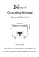 Narita NRC-1160 Operating Manual