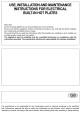 Elite SQ6VR 04 Use, Installation And Maintenance Instructions