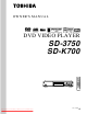 Toshiba SD-3750 Owner's Manual