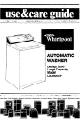 Whirlpool LA3400XP Use And Care Manual