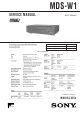 Sony MDS-W1 Service Manual