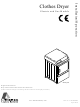 Alliance Laundry Systems DRY724C_SVG Installation & Operation Manual