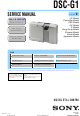 Sony dsc-g1 Service Manual