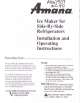 Amana A1067507 Installation And Operating Istructions